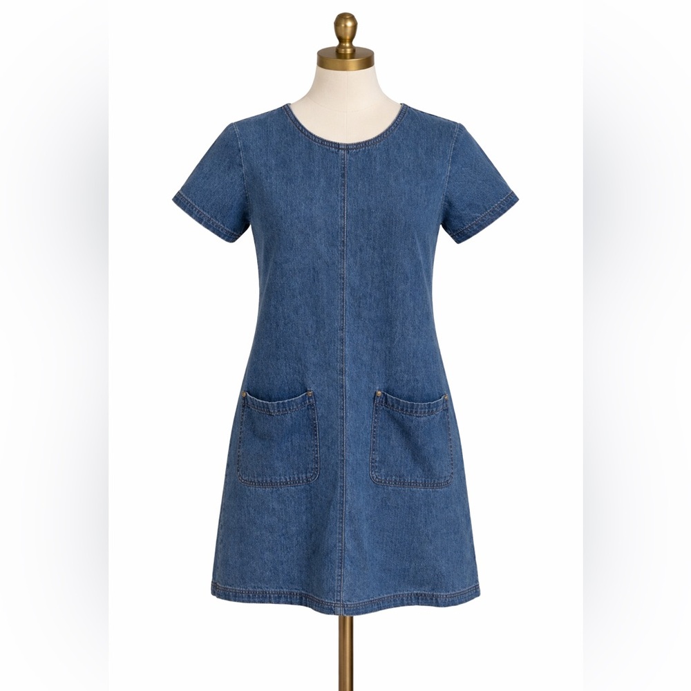 FADS vintage denim dress size 8 with pockets​​